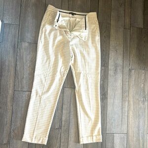 Ann Taylor Beige Checkered Pants